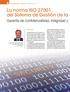 La norma ISO 27001 del Sistema de Gestión de la