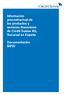 Información precontractual de los productos y servicios financieros de Credit Suisse AG, Sucursal en España. Documentación MiFID
