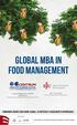 global MBA IN FOOD MANAGEMENT PRESTIGIAMOS A LA EDUCACIÓN SUPERIOR DE POSGRADO DEL PERÚ EN EL MUNDO