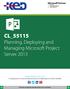 CL_55115 Planning, Deploying and Managing Microsoft Project Server 2013