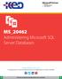 MS_20462 Administering Microsoft SQL Server Databases