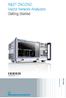 R&S ZNC/ZND Vector Network Analyzers Getting Started