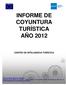 INFORME DE COYUNTURA TURÍSTICA AÑO 2012 CENTRO DE INTELIGENCIA TURÍSTICA