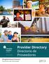 Provider Directory. Directorio de Proveedores. Neighborhood Doctors Doctores del Vecindad