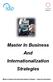Master In Business And Internationalization Strategies