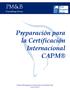 Preparación para la Certificación Internacional CAPM