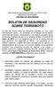BOLETIN DE SEGURIDAD SOBRE TERREMOTO
