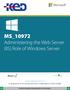 MS_10972 Administering the Web Server (IIS) Role of Windows Server