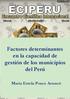Factores determinantes en la capacidad de gestión de los municipios del Perú. María Estela Ponce Aruneri