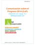 Comunicación sobre el Progreso 2014 (CoP)