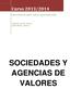 SOCIEDADES Y AGENCIAS DE VALORES