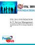 ITIL 2011 FOUNDATION In IT Service Management