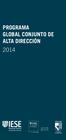 PROGRAMA GLOBAL CONJUNTO DE ALTA DIRECCIÓN 2014