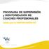 PROGRAMA DE SUPERVISIÓN y MENTORIZACIÓN DE COACHES PROFESIONALES