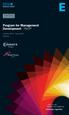 Program for Management Development PMD