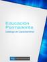 Educación Permanente. Catálogo de Capacitaciones. 15 años transformando vidas
