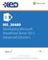 MS_20489 Developing Microsoft SharePoint Server 2013 Advanced Solutions