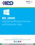 MS_20695 Deploying Windows Devices and Enterprise Apps