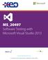 MS_20497 Software Testing with Microsoft Visual Studio 2013