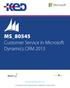 MS_80545 Customer Service in Microsoft Dynamics CRM 2013