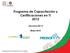 Programa de Capacitación y Certificaciones en TI 2012