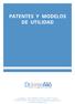 PATENTES Y MODELOS DE UTILIDAD