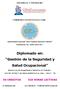 Diplomado en: Gestión de la Seguridad y Salud Ocupacional