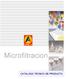 Microfiltracion CATALOGO TECNICO DE PRODUCTO. +34 93 899 50 36 fanoia@fanoia.com www.fanoia.com