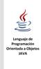 Lenguaje de Programación Orientada a Objetos JAVA
