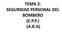 TEMA 2: SEGURIDAD PERSONAL DEL BOMBERO (E.P.P.) (A.R.A)