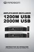 AMPLIFICADOR MEZCLADOR 1200M USB 2000M USB INSTRUCTIVO DE OPERACIÓN