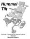 Hummel Tilt. Coche de Transporte con Sistema Postural Hummel Manual de Usuario