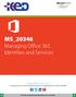 MS_20346 Managing Office 365 Identities and Services
