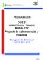 CGS 2º ADMINISTRACION Y FINANZAS Módulo PTZ Proyecto de Administración y Finanzas