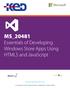 MS_20481 Essentials of Developing Windows Store Apps Using HTML5 and JavaScript