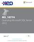 MS_10774 Querying Microsoft SQL Server 2012