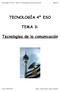 TECNOLOGÍA 4º ESO TEMA 3: Tecnologías de la comunicación