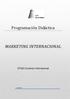 Programación Didáctica MARKETING INTERNACIONAL. CFGS Comercio Internacional
