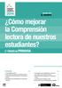 Cómo mejorar la Comprensión lectora de nuestros estudiantes?