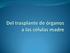 Evolución de la donación de órganos en España. Europa: 19,2 EEUU: 25,8