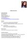 CURRICULUM VITAE. Education. Fields of interest. Professional experience