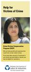 Help for Victims of Crime Crime Victims Compensation Program (CVCP)