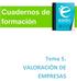 Tema 5. VALORACIÓN DE EMPRESAS