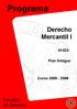 Derecho Mercantil I 01422- Plan Antiguo