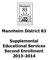 Mannheim District 83 Supplemental Educational Services Second Enrollment 2013-2014