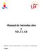 Manual de Introducción a MATLAB