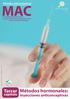 MAC. Métodos hormonales: Tercer. Inyecciones anticonceptivas. capítulo. Métodos anticonceptivos