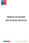 MANUAL DE USUARIO Libro de Clases Electrónico
