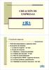 CREACIÓN DE EMPRESAS. Creación de empresas