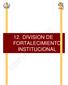 12. DIVISION DE FORTALECIMIENTO INSTITUCIONAL